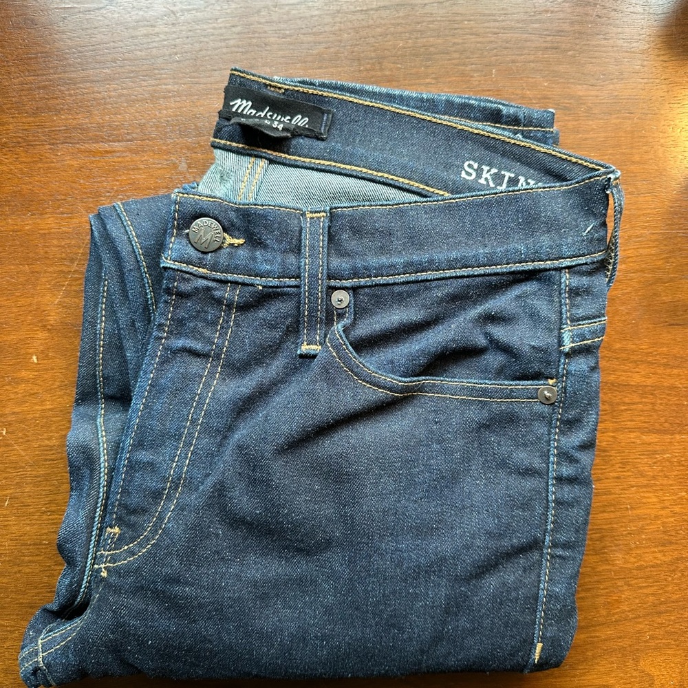 Madewell Men's Skinny Jeans - Dark Blue
